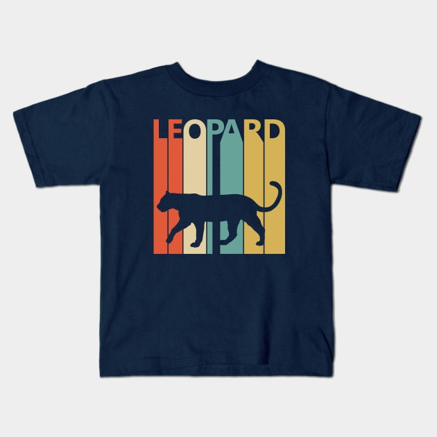Vintage Retro Leopard Animal Gift Kids T-Shirt by GWENT